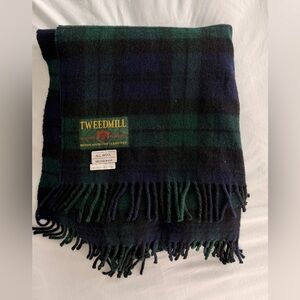 Tweedmill Wool Throw Blanket - Black Watch Tartan - 66" x 55" - NWT